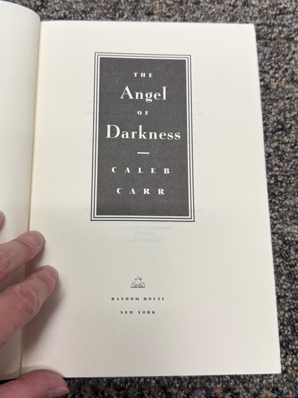 The Angel of Darkness by Caleb Carr
